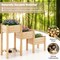Natural Wood Raised Garden Planter 3-Tier Elevated Planter Boxes with Storage Shelf